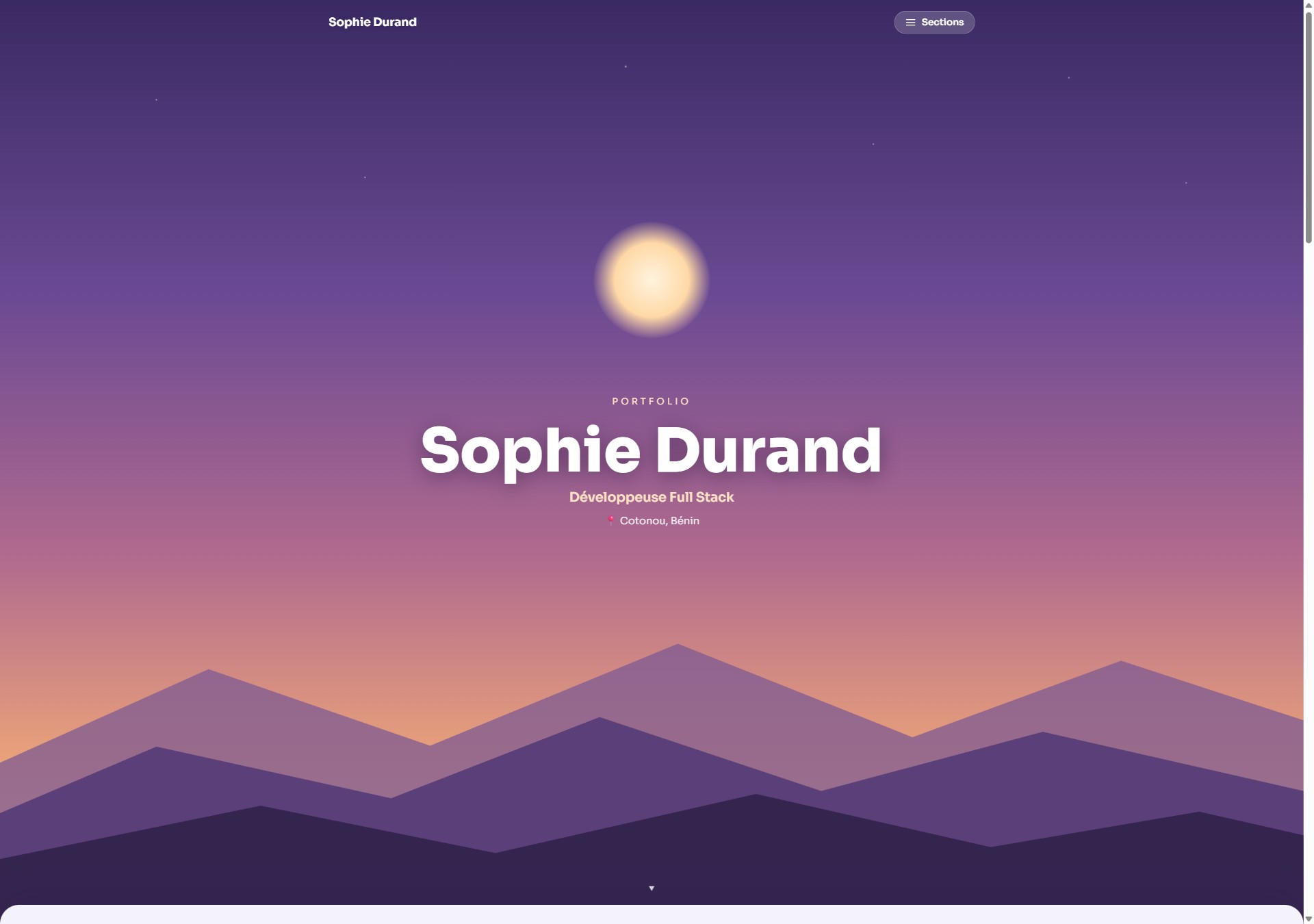 Modèle de portfolio Parallax